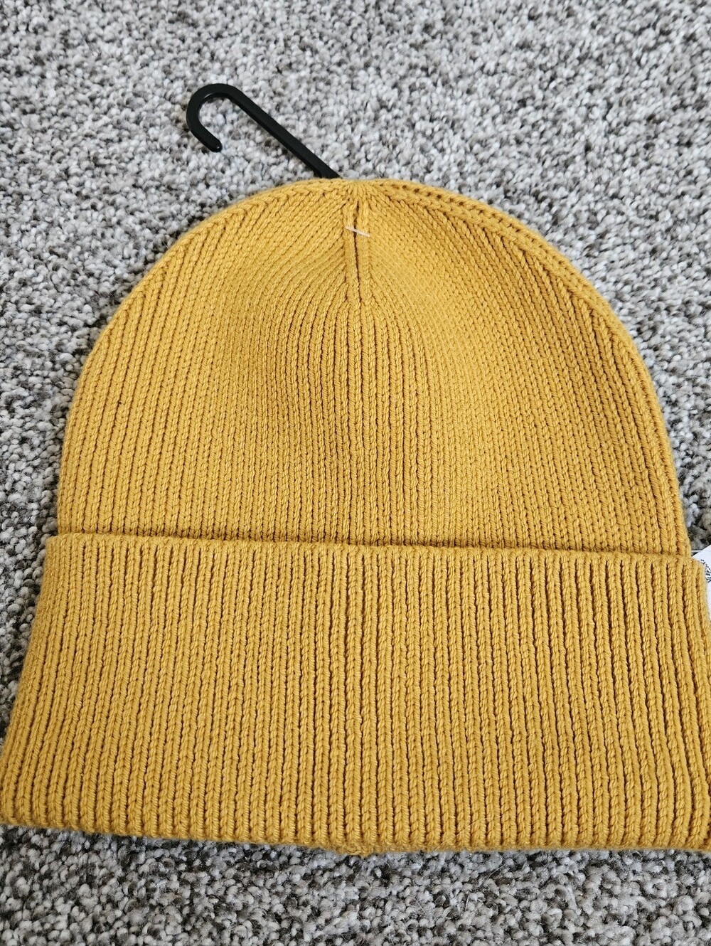 Adult Knit Cuff Beanie - Mustard Yellow
